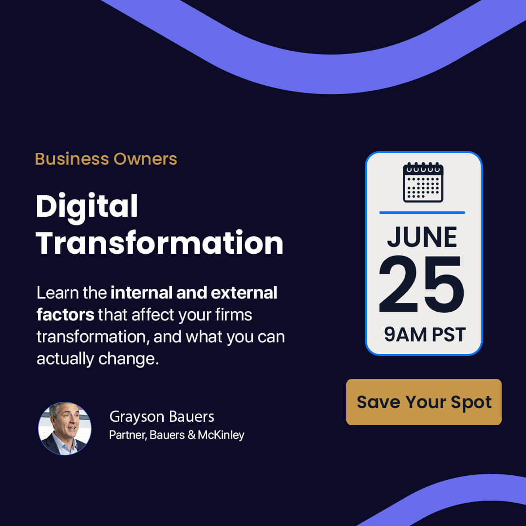 Webinar registration ad — Digital Transformation